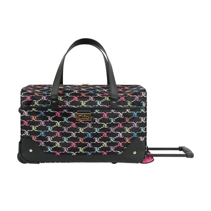 Juicy Couture Sahara 22in Rolling Duffel - color: BLACK MULTI JC TILE