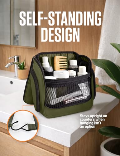 VENTURE 4TH Hanging Travel Toiletry Bag, 18 Compartments - Forest Green - color: Forest Green