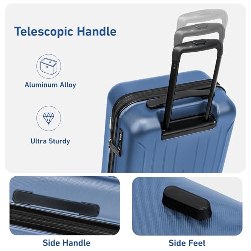 KYME 24-Inch Medium Luggage Checked TSA Approved Suitcase,24",Royalblue - color: Royalblue, size: 24" Checked