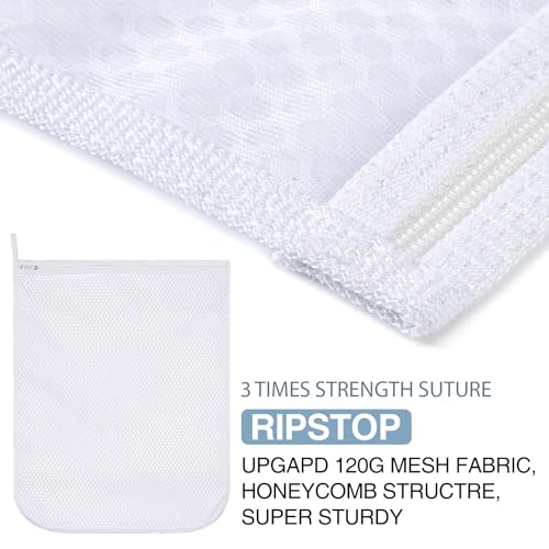 3 pcs Durable Honeycomb Mesh Laundry Bags for Delicates 12" x 15" (3 Medium) (Pack of 2) - size: 3 Medium (Pack of 2)