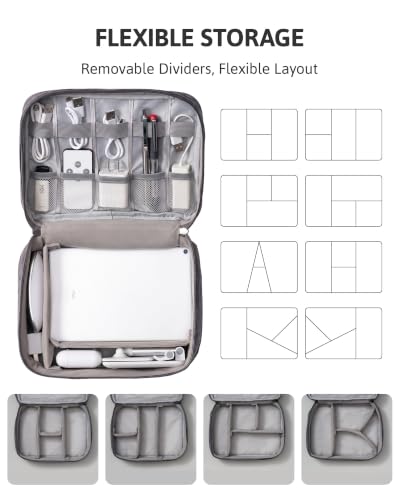OrgaWise Electronics Travel Organizer, Two-Layer Tech Case - color: Two layer-Grey