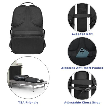 Z-MGKISS Extra Large Backpack for Men,Gaming Travel Bag Fit 18.4-19" Laptop - color: Black, size: 18.4 Inch (22''x15''x12'')