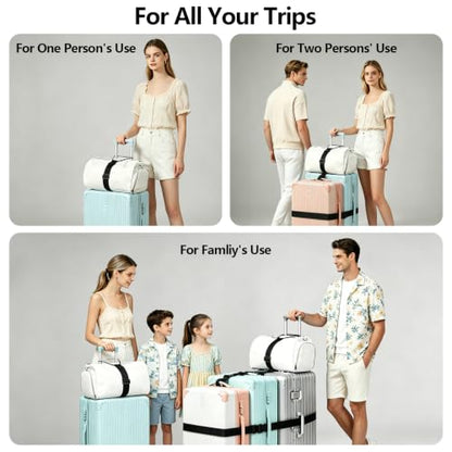 5 Packs Luggage Straps for Suitcases, Connect Up to 4 Suitcases ＆ Add a Bag - color: Black-5
