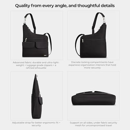 Travelon Anti-Theft Classic Crossbody Bag - color: Black