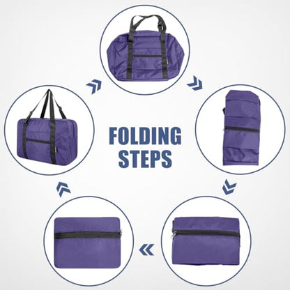 Duffle Bag for Travel Foldable Personal Item Travel Bag, 23L, Purple - color: Purple, size: 23L