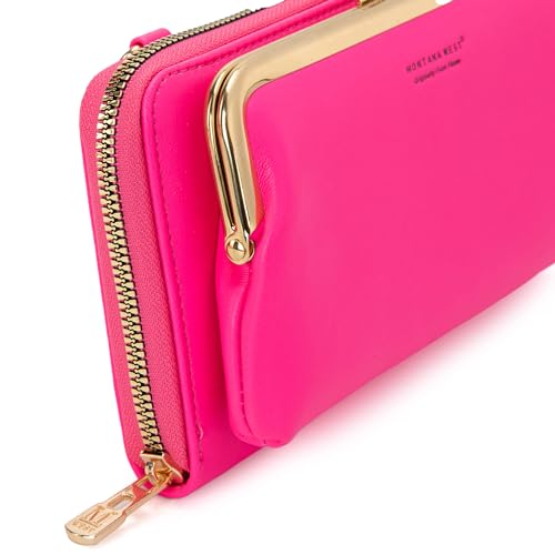 Montana West Crossbody Cell Phone Purse for Women RFID Blocking Cellphone Wallet - color: Wallet Light Pink