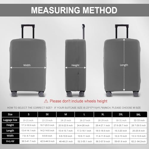 Travel Luggage Cover - Scratch-Resistant Fit 19-31 Inch Suitcase Protector (Slate Gray, L(26-27 inch)) - color: Slate Gray, size: 26-27 inch