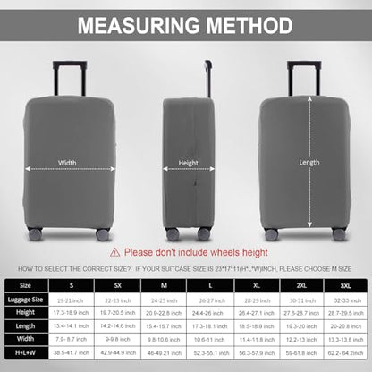 Travel Luggage Cover - Scratch-Resistant Fit 19-31 Inch Suitcase Protector (Slate Gray, L(26-27 inch)) - color: Slate Gray, size: 26-27 inch