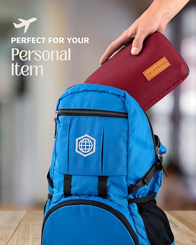 TRIPPED Travel Gear Tech Organizer Pouch for Cables and Accessories - color: Red