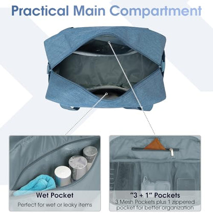 Narwey Carry on Duffle Bag Underseat for Airplane, Personal Item Travel Bag - color: B-Navy Blue, size: Small without laptop compartment