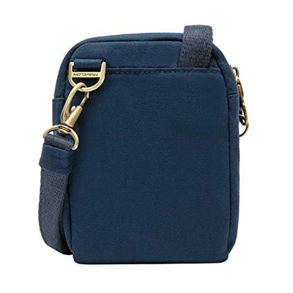 Travelon Anti-Theft Courier Mini Crossbody Bag - color: Navy