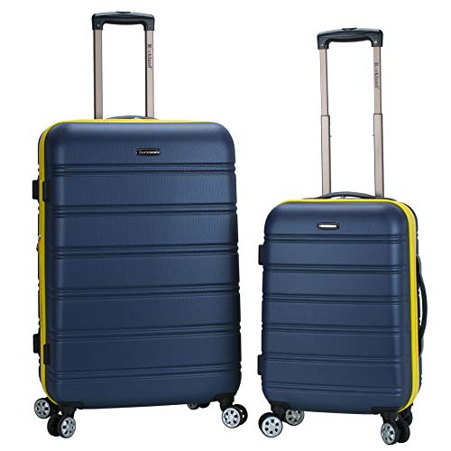 Rockland Melbourne Hardside Expandable Spinner Wheel Luggage, Navy, 2-Piece Set (20/28) - color: Navy, size: 2 Piece (20"/28")