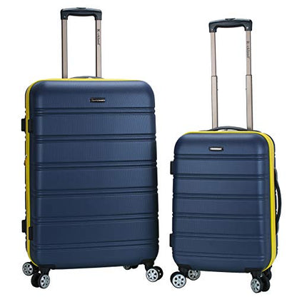 Rockland Melbourne Hardside Expandable Spinner Wheel Luggage, Navy, 2-Piece Set (20/28) - color: Navy, size: 2 Piece (20"/28")