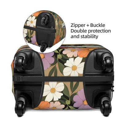 Pattern Luggage Cover Elastic Washable Stain-Resistant Stretchable Baggage Protector Fits 18-28 Inch Luggage (Cat, Large) - size: Large, style: Cat