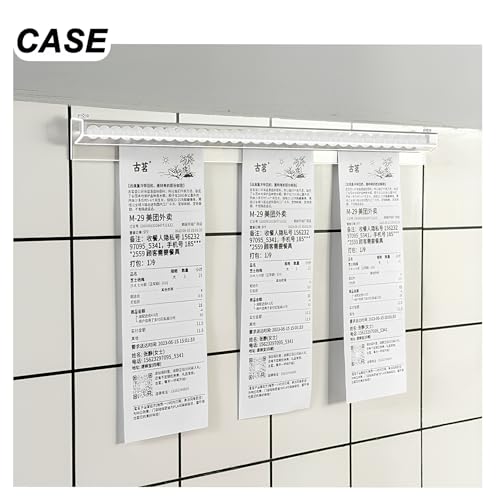 3 Pack Receipt Holder Job Ticket Holders for Restaurant(Total 47.2 in) - size: 3Pack - 40CM - Clear Plastic