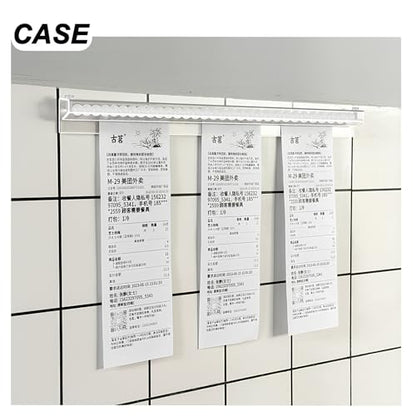 3 Pack Receipt Holder Job Ticket Holders for Restaurant(Total 47.2 in) - size: 3Pack - 40CM - Clear Plastic