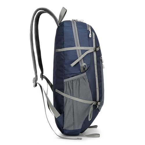 levayhill Hiking Foldable Backpack,Packable Daypack,Dark Blue, 30L - color: Dark Blue