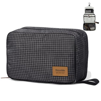 windhike Naturehike Hanging Toiletry Bag for Men Women, Water-Resistant - color: Black-L