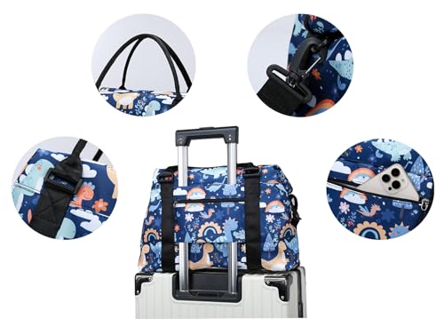 Travel Duffle Bag Weekender Overnight Gym Bag for Women, Rainbow Cats - color: Rainbow Cats