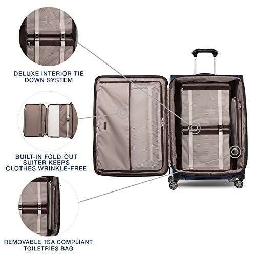Travelpro Platinum Elite Checked Luggage Spinner, True Navy, 29-Inch - color: True Navy Blue, size: Checked-Large 29-Inch