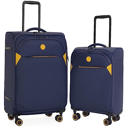 Verage Cambridge Lightweight Luggage Softside Expandable Spinner Wheel Suitcase (Navy, 2-Piece Set(20/24)) - color: Navy, size: 2-Piece Set (20/24)