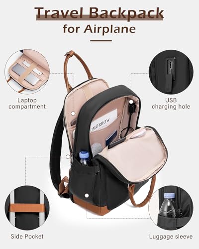 LONG VACATION Luggage Sets, 3 Piece, 20 Inch Carry On Hardshell Suitcase - color: BLACK-BROWN, size: 3-Piece Set (20-Inch BP/TB)