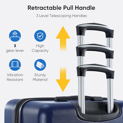 OLIXIS 29 Inch Luggage, Hardside Checked Suitcase with Spinner Wheels, Lightweight ABS Hard Shell Travel Luggage, TSA Approved Lock, Expandable Large Suitcase for Business & Travel–Blue - color: Blue, size: 29 IN