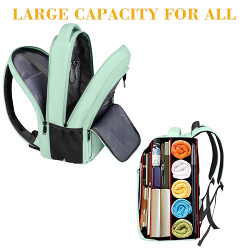 MATEIN Mint Green Travel Laptop Backpack, 15.6 Inch Computer Bag for Women - color: Mint Green, size: 15.6 Inch