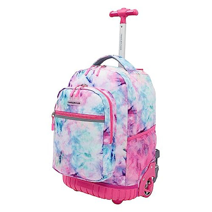 Travelers Club 18" Rolling Backpack with Shoulder Straps, Tye Dye - color: Tie Dye, size: 18 Inch