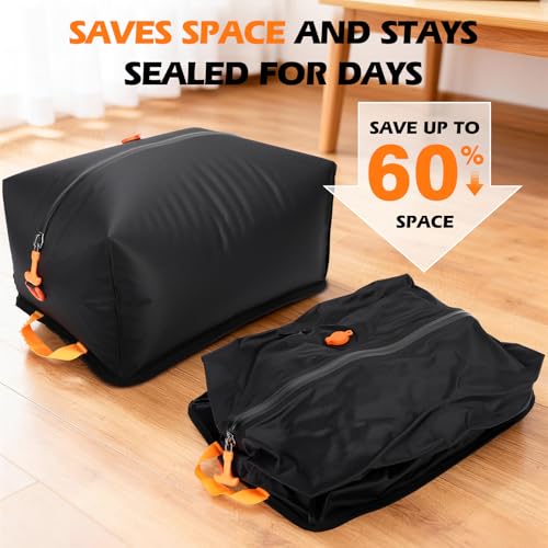 Fantictas Vacuum Bags for Travel, 2x24L Compression Bags with Wireless Pump - size: 2PACK-24L