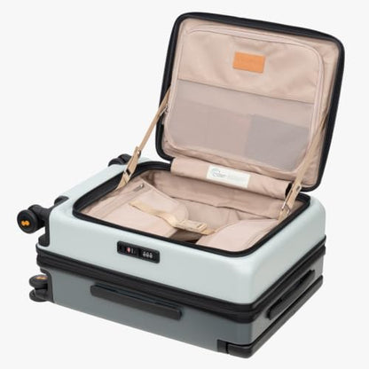 LEVEL8 Top Opening Carry on Luggage, 20 Inch Wide Handle Suitcase, Celadon - color: Celadon, size: 20Inch