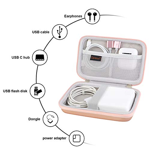Canboc Case for MacBook Air Pro Charger MagSafe/MagSafe 2 Power Adapter - color: A-Rose Gold
