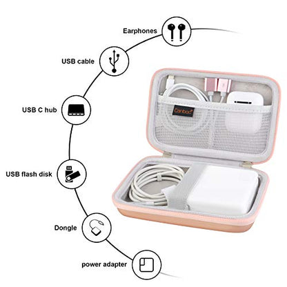 Canboc Case for MacBook Air Pro Charger MagSafe/MagSafe 2 Power Adapter - color: A-Rose Gold