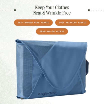 Eagle Creek Pack-It Reveal Garment Folder, Large, Blue Dawn | Travel Garment Bag with Compression Wings to Maximize Luggage Space, Convenient Top Handle, Quick-Drying Material - color: Blue Dawn