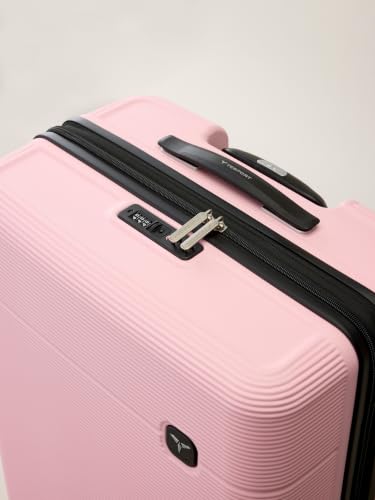 Aria 2 Piece Luggage Set (20" Carry-on / 28" Checked Luggage) Lightweight Hardside Suitcase with 360° Spinner Wheels, TSA Lock, Scratch-Resistant(Petal Pink) - color: Petal Pink