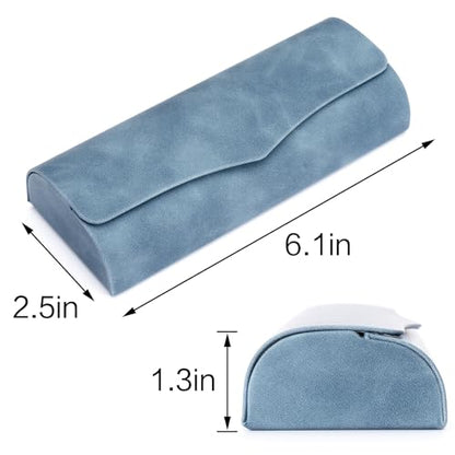 Vemiss Hard Shell Eyeglass Cases, Lightweight Portable Glasses Case for Women Men - color: D2-blue