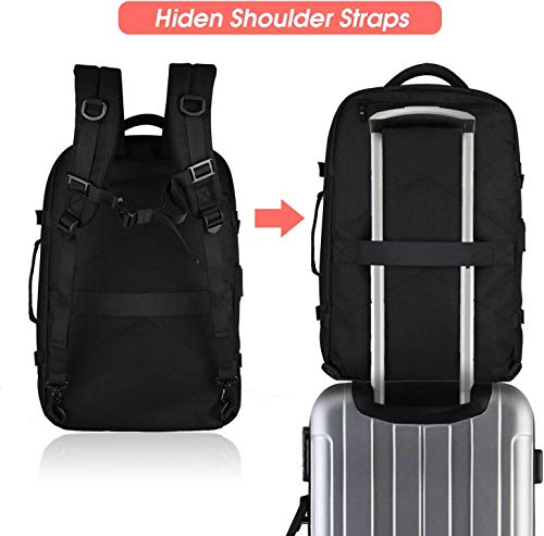 40L Travel Backpack For Women Men Flight Approved Carry-On Laptop Black