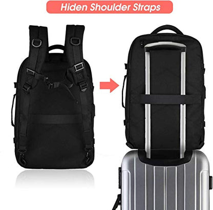 40L Travel Backpack For Women Men Flight Approved Carry-On Laptop Black