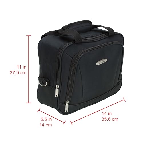 Rockland Fashion Softside Upright Luggage Set, Expandable, Black, 2-Piece (14/19) - color: Black, size: 2 Piece (19"/14" Tote)
