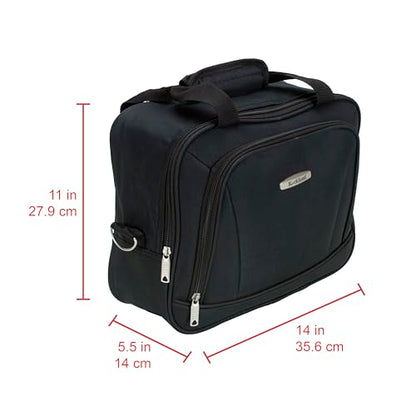 Rockland Fashion Softside Upright Luggage Set, Expandable, Black, 2-Piece (14/19) - color: Black, size: 2 Piece (19"/14" Tote)