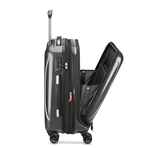 DELSEY PARIS Helium Aero Hardside Expandable Luggage with Spinner Wheels, Brushed Charcoal, 2-Piece Set (19/24) - color: Brushed Charcoal, size: 2-Piece Set (19/24)