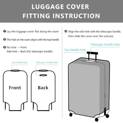 Travelkin 여행 가방 Tsa 승인 여행 가방 커버 프로텍터, 드리밍 블루, 패션 - color: 드리밍 블루, size: 2-M(22-25inch suitcase)