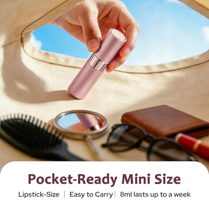LISAPACK 8ml 여행용 향수병 리필 가능, 쾰른 분무기 스프레이 3개 - color: 3 핑크