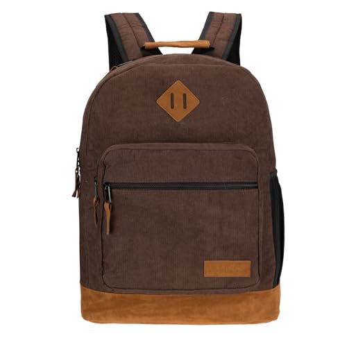 Wrangler Yellowstone Sturdy Backpack, Water-Resistant Casual Travel Daypack - color: Brncrd