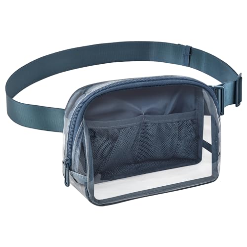 Clear Fanny Pack Stadium Approved Samll Waist Bag - color: Blue