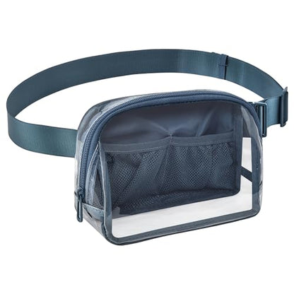 Clear Fanny Pack Stadium Approved Samll Waist Bag - color: Blue