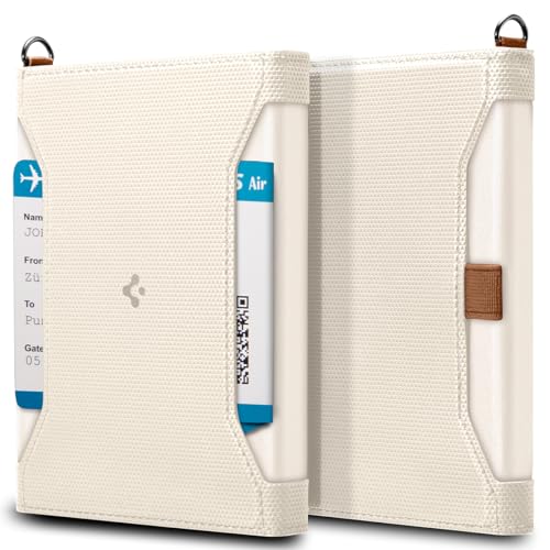 Spigen Life Passport Card Cover Holder, RFID Blocking - color: Dune Beige