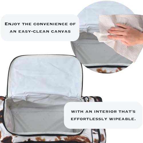 NGIL Canvas 23" inch Duffle Bag (Cow Print) - color: Cow Print