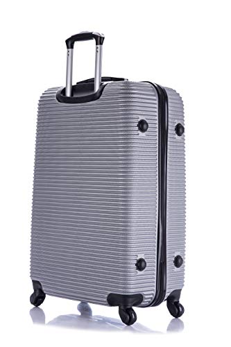InUSA ROYAL 28-Inch Large Hardside Spinner Wheel Luggage Lightweight Silver - color: Silver, size: 28 Inch (L)