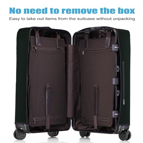 Clear Luggage Covers For Suitcase TSA Approved,No‑Disassembly (Black, 22) - color: Black, size: 22